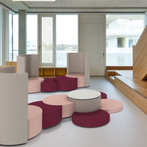 sitzlandschaft-joyn-cocoon-im-lernraum Bild Sitzlandschaften in offenen Lernwelten