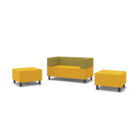 Sofa mit zwei Sofabänken