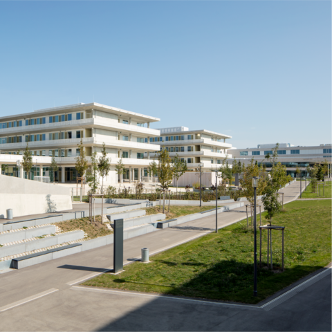 bildungscampus-freiham-lerngebaeude Lerngebäude des Bildungscampus Freiham von außen